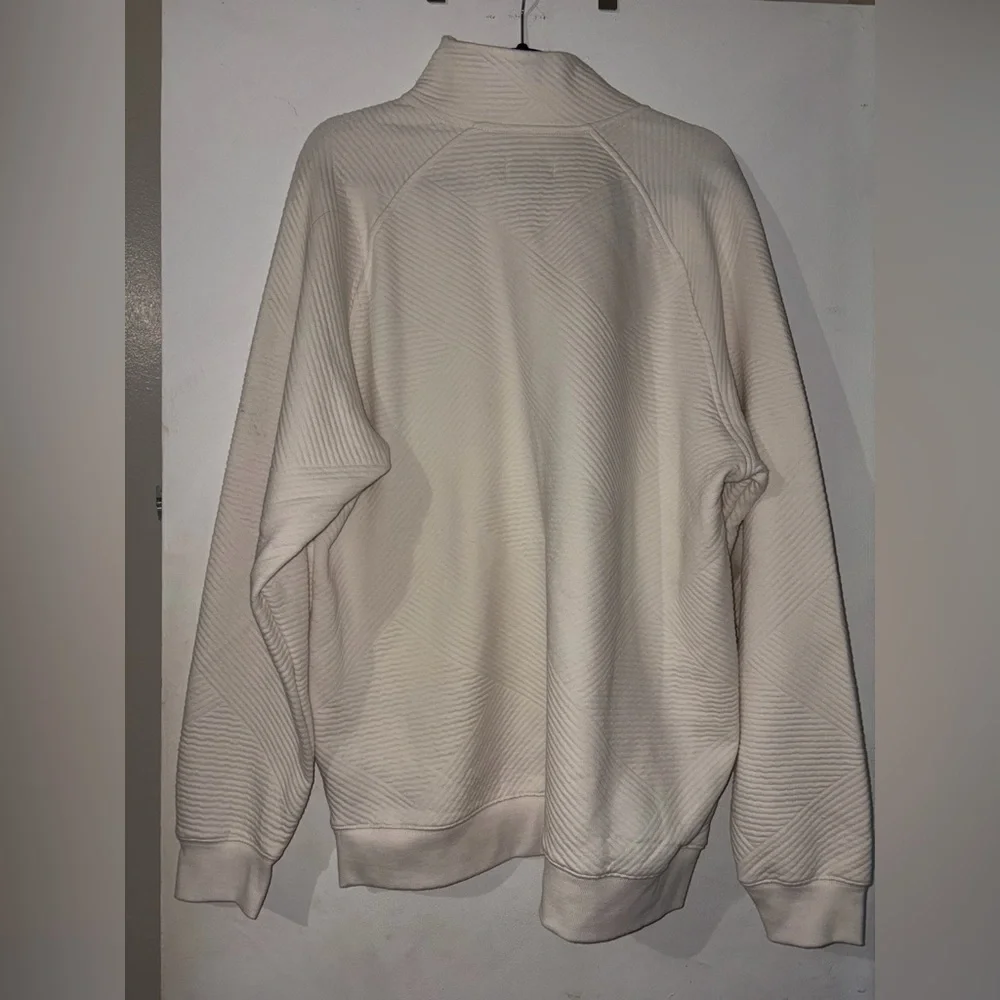 NWT Goodfellow & Co Cream Textured Snap-Neck Pullover